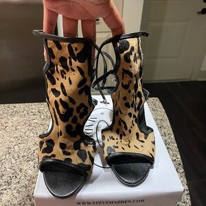 Steve Madden Leopard Heels Size 10